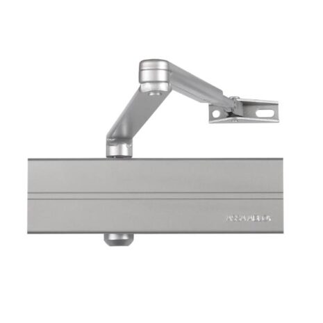 Samozamykacz drzwiowy DC140 z ramieniem kolor srebrny Samozamykacz drzwiowy DC140 z ramieniem kolor srebrny